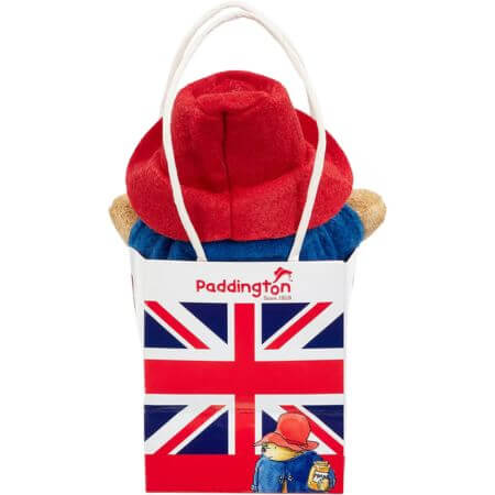 Classic Paddington Bear in Union Jack Bag - ALPYN Toys and Games