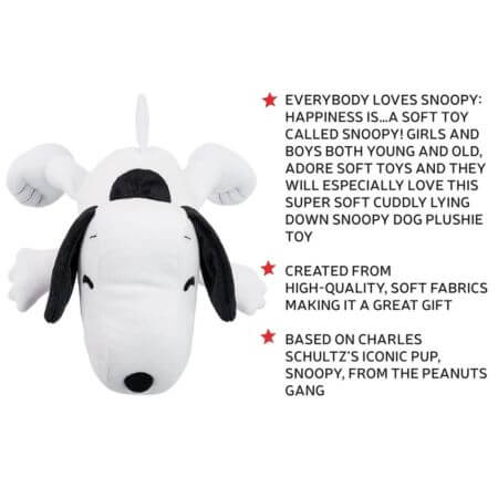 Cuddly Lying Down Snoopy - ALPYN Toys and Games