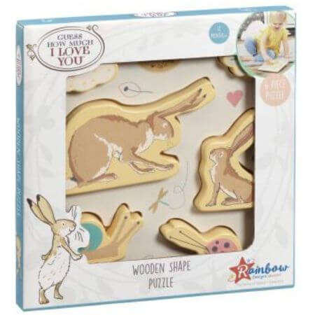 Guess How Much I Love You Wooden Shape Puzzle - ALPYN Toys and Games