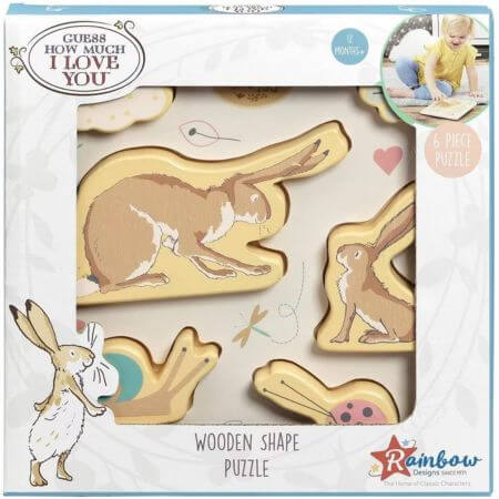 Guess How Much I Love You Wooden Shape Puzzle - ALPYN Toys and Games