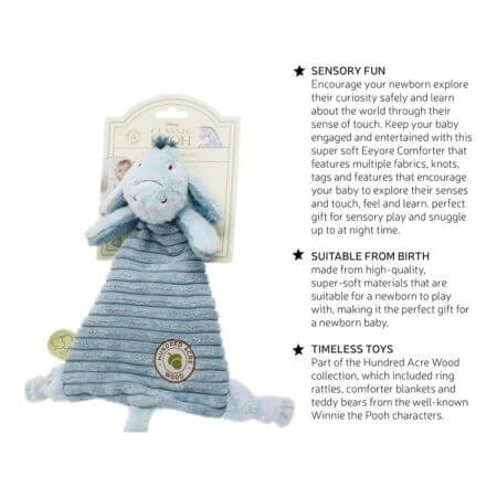 Hundred Acre Wood Eeyore Comfort Blanket - ALPYN Toys and Games