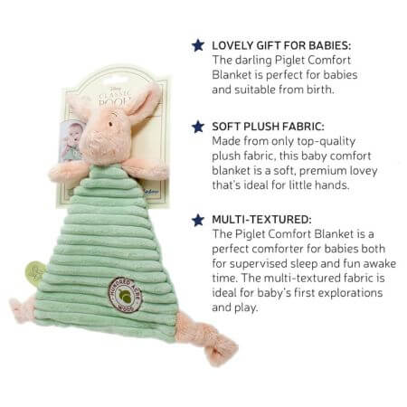 Hundred Acre Wood Piglet Comfort Blanket - ALPYN Toys and Games