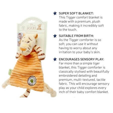 Hundred Acre Wood Tigger Comfort Blanket - ALPYN Toys and Games