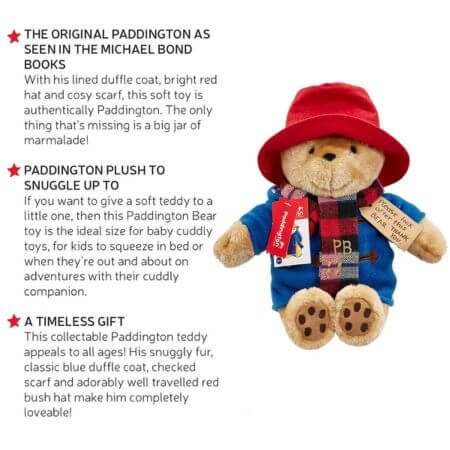 Large Cuddly Paddington with Scarf - ALPYN Toys and Games