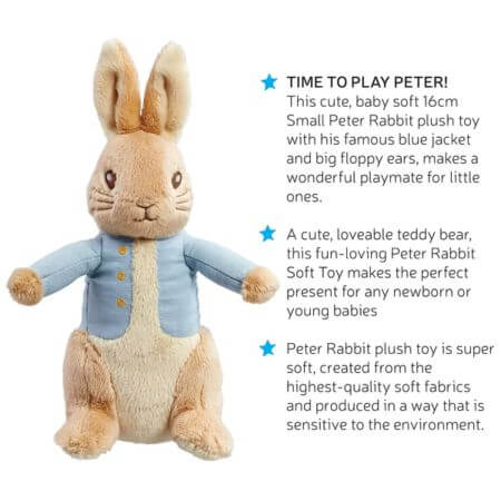 Large Peter Rabbit Soft Toy Once Upon a Time Range - ALPYN Toys and Games