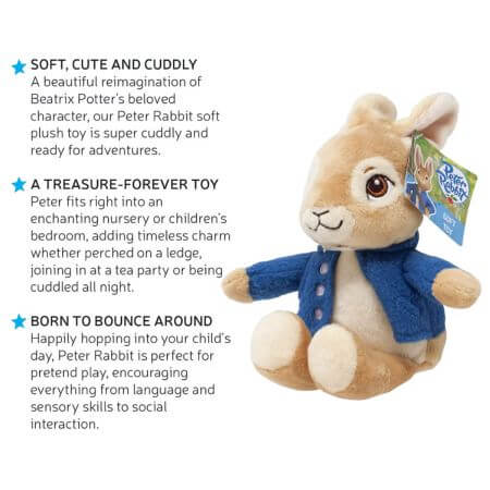 Peter Rabbit 18cm Soft Toy - ALPYN Toys and Games