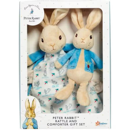 Peter Rabbit Rattle & Comfort Blanket Gift Set - ALPYN Toys and Games