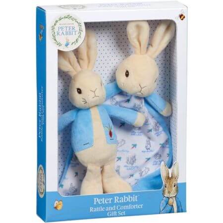 Peter Rabbit Rattle & Comfort Blanket Gift Set - ALPYN Toys and Games