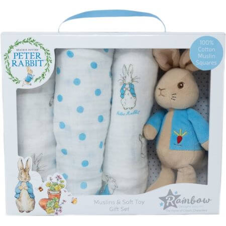 Peter Rabbit Soft Toy & Muslin Gift Set - ALPYN Toys and Games