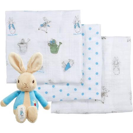 Peter Rabbit Soft Toy & Muslin Gift Set - ALPYN Toys and Games