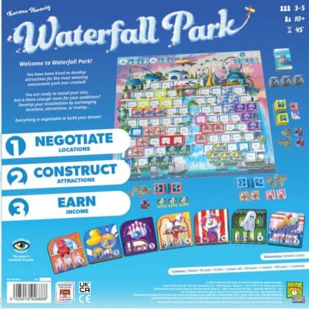 Waterfall Park | Board Game | Ages 8+ | 3-5 Players - ALPYN Toys and Games